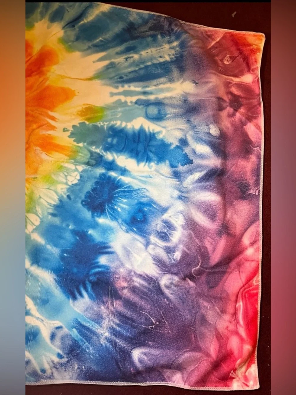 Tie Dye Heart Polyester Beach Towel